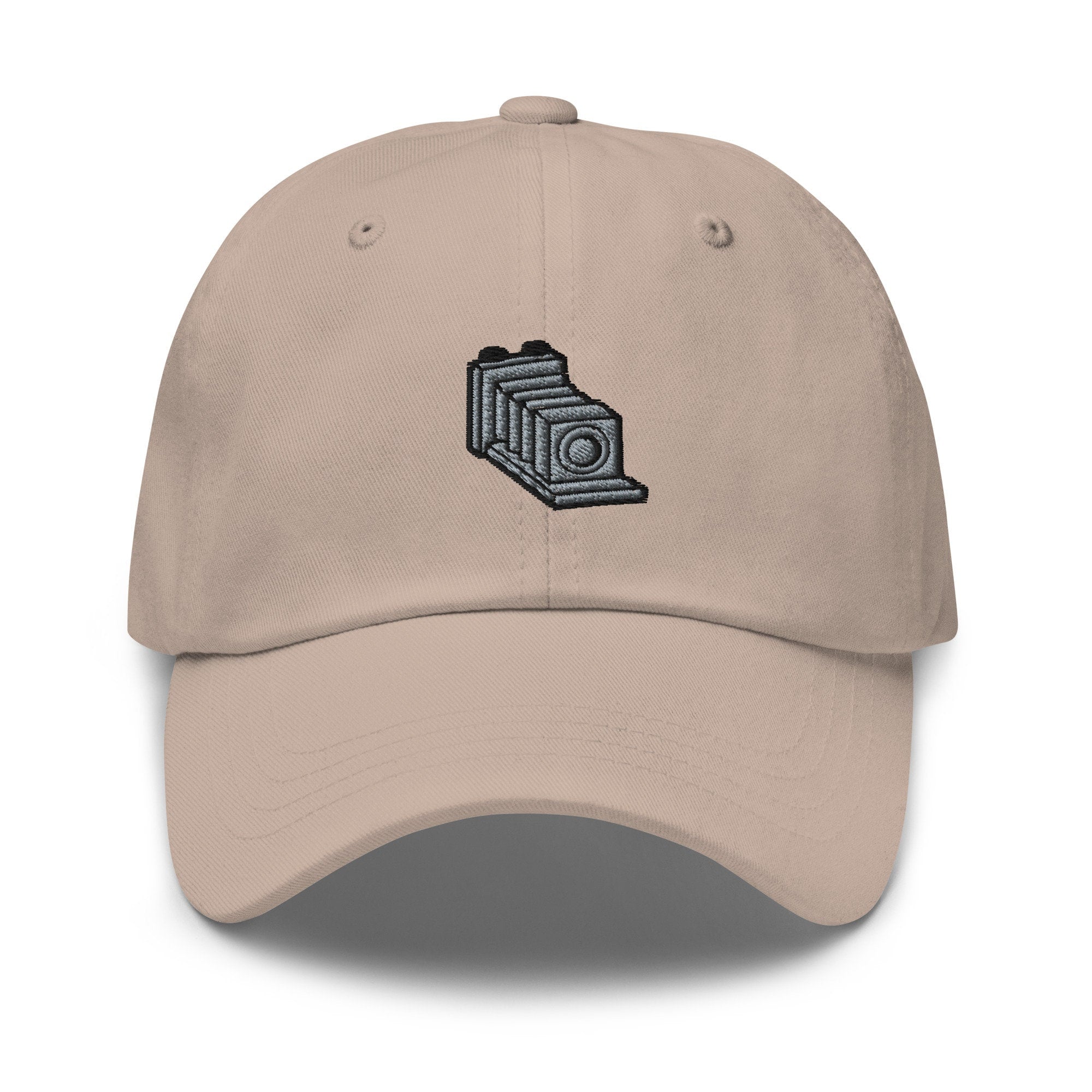 Embroidered Vintage Camera Dad Hat - Chino Cotton Twill