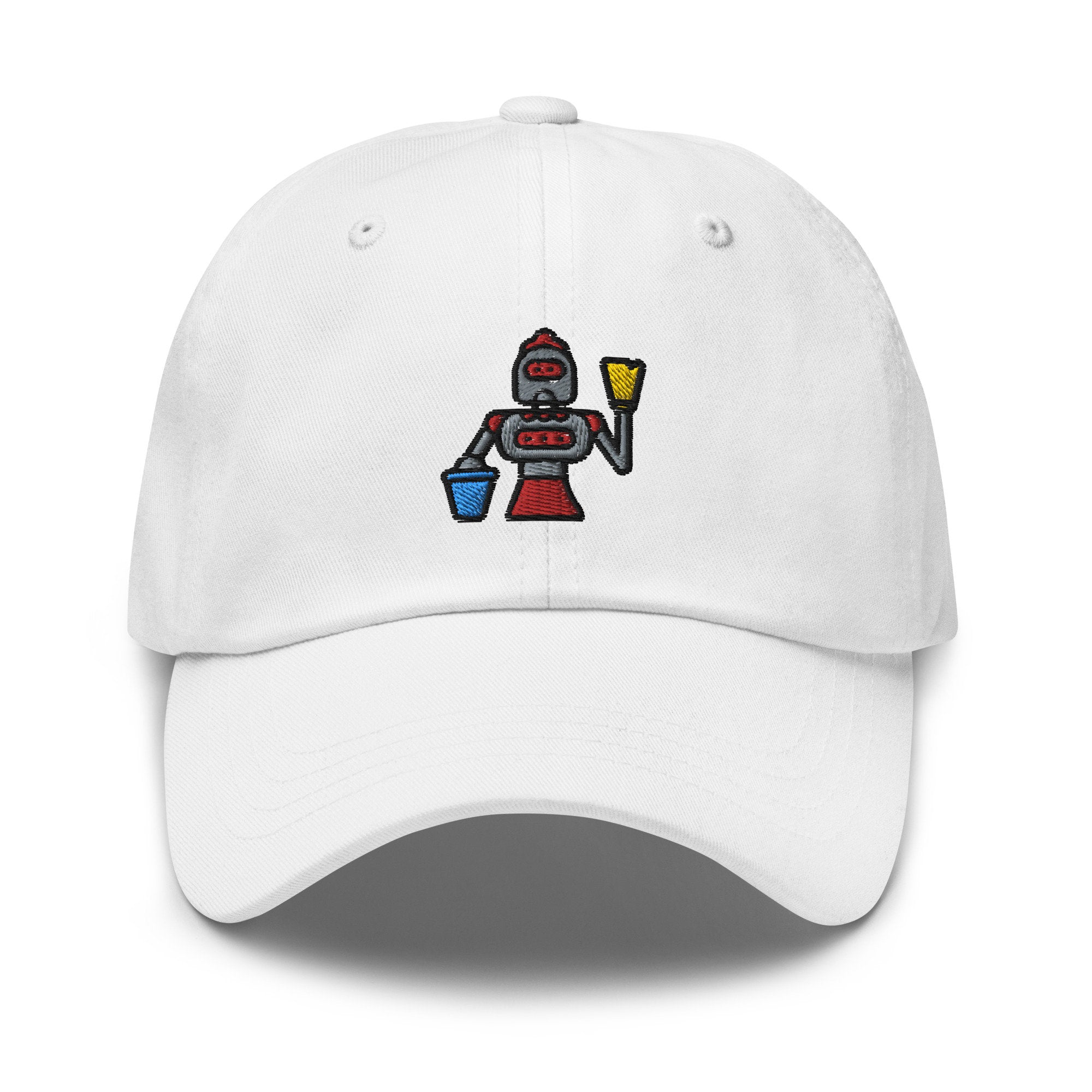 Embroidered Cleaning Robot Dad Hat: Unisex Cotton Twill Baseball Cap