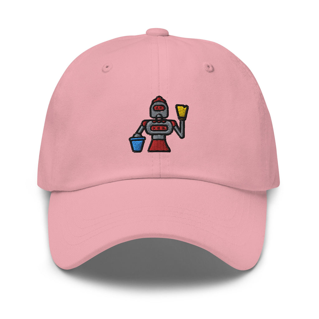 Embroidered Cleaning Robot Dad Hat: Unisex Cotton Twill Baseball Cap