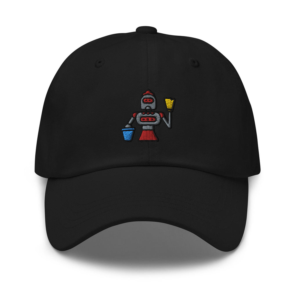 Embroidered Cleaning Robot Dad Hat: Unisex Cotton Twill Baseball Cap