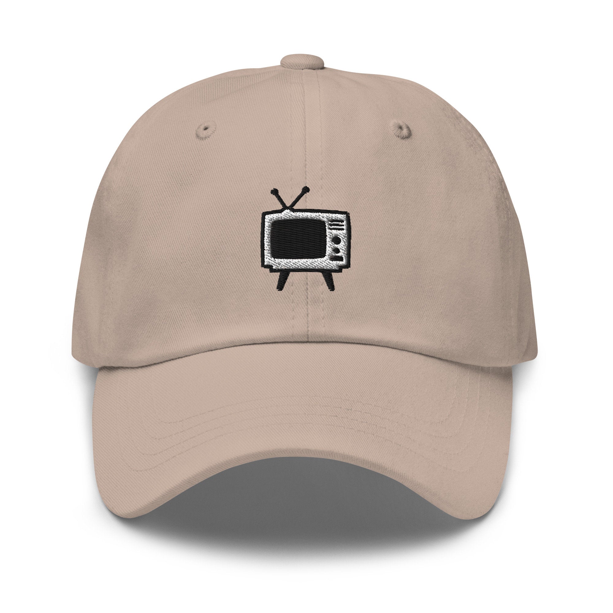 Vintage TV Embroidered Dad Hat: Unisex Cotton Twill Baseball Cap