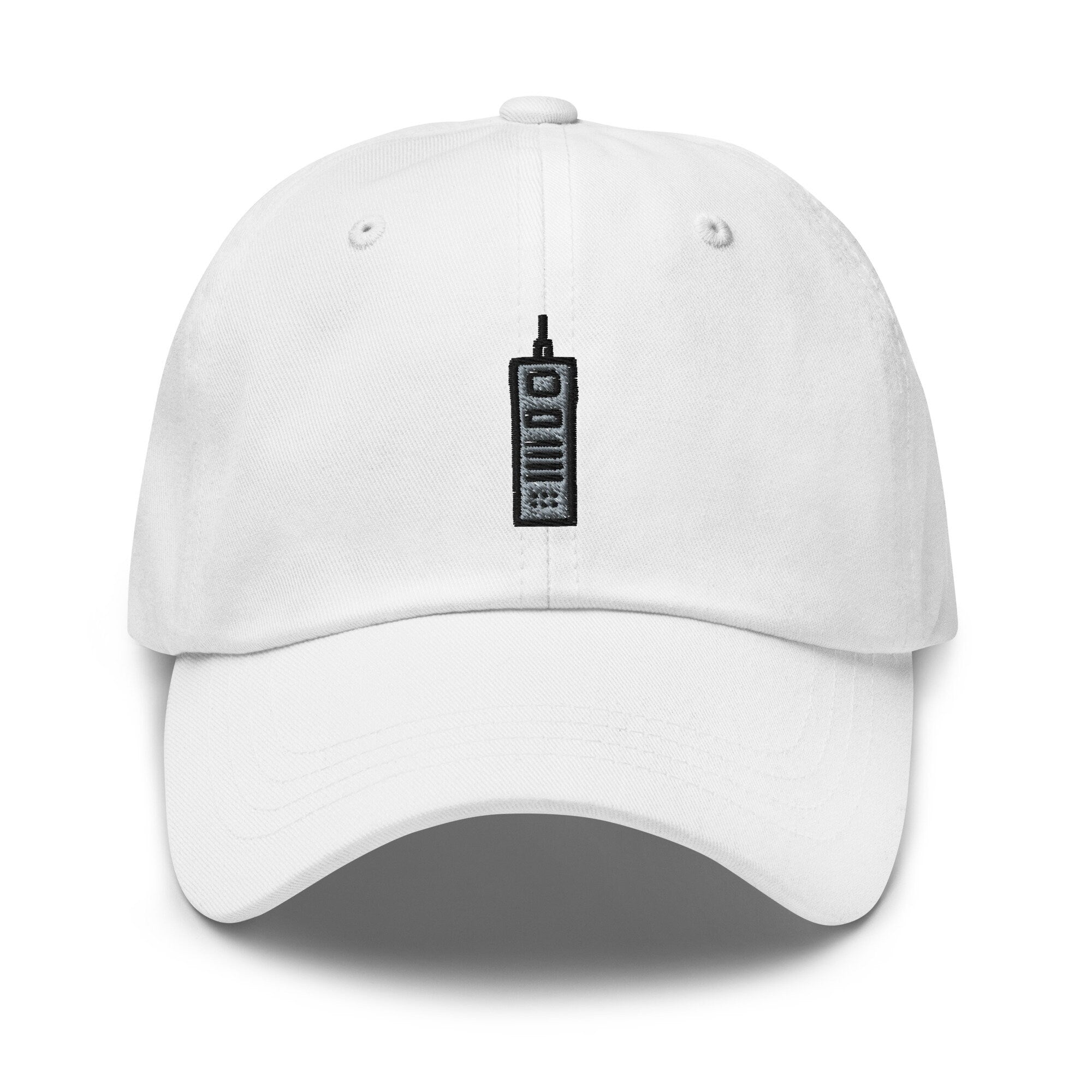 Vintage Cell Phone Embroidered Dad Hat: Unisex Cotton Twill Cap