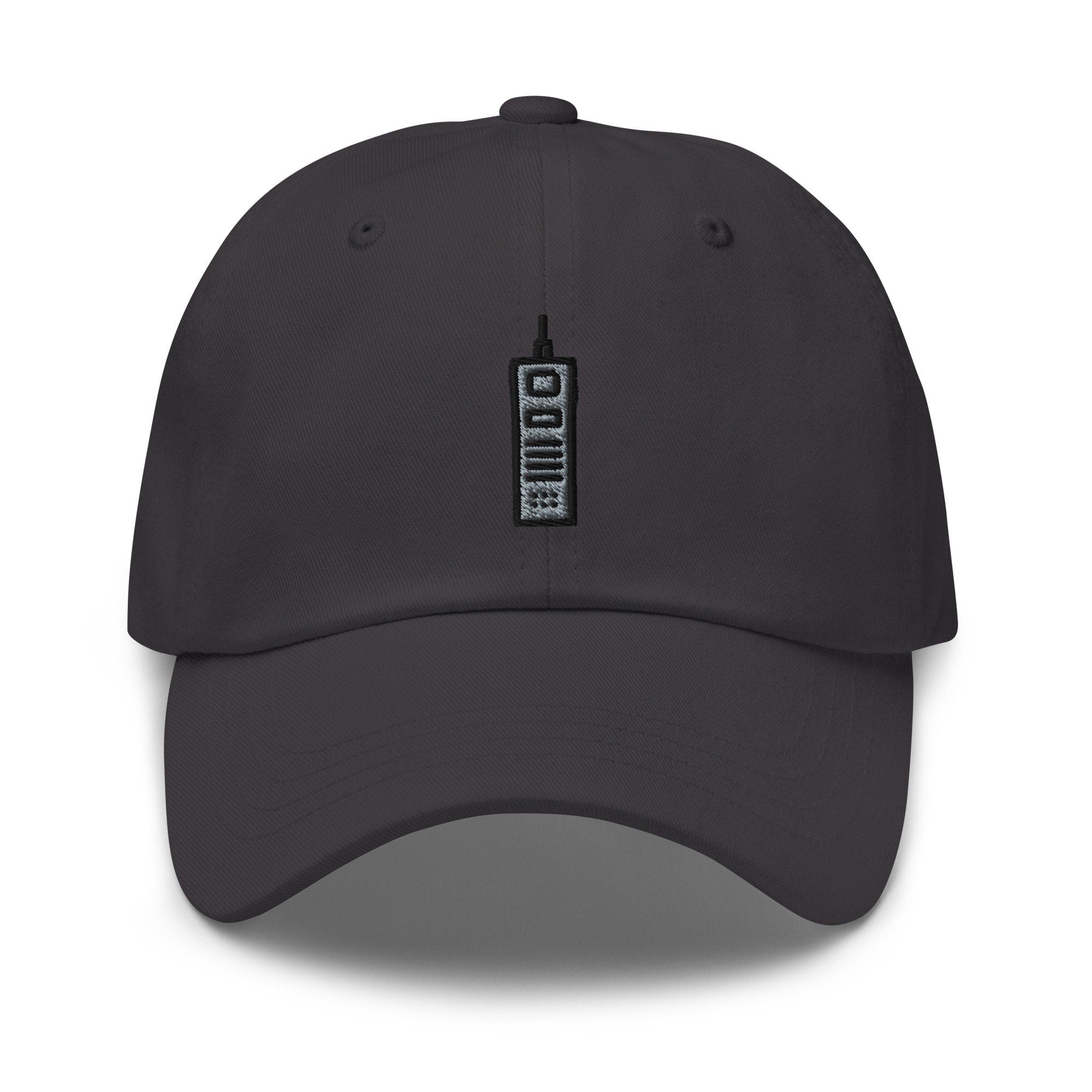 Vintage Cell Phone Embroidered Dad Hat: Unisex Cotton Twill Cap
